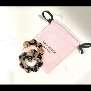 Kate Spade Tortoise and Mother of Pearl Hoop earrings